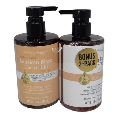Beauty Untouched Jamaican Black Castor Oil Shampoo & Conditioner 2-Pack, Parabe 