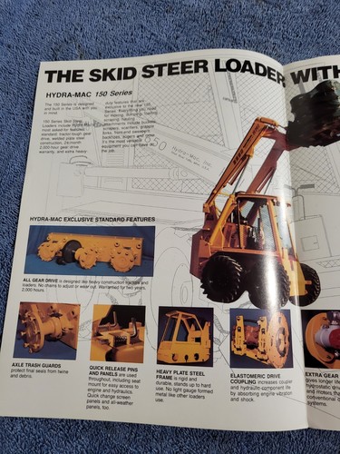 Vintage 1991 Hydra Mac 1450-2650 Skid Steer Loader BROCHURE Minnesota 150 series - 第 4/19 張圖片
