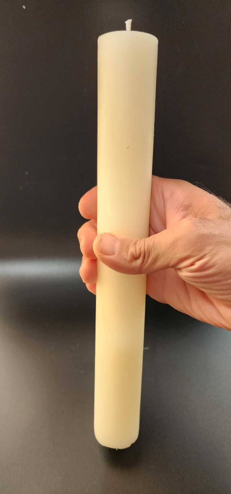 100% Beeswax Altar candle off white 1.25" or 1.5" diameter pillar church US made