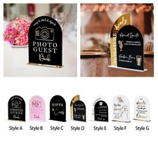 Acrylic Wedding Sign for Ceremony and Reception Anniversary Birthday Party