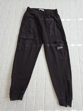 Zara Boys Black Jogger Pants Size 11-12 Pockets Black