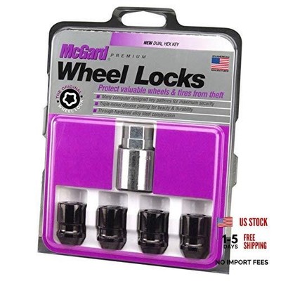 McGard 24025 Cone Seat Wheel Locks (1/2'' - 20 Thread Size) - Set of 4 Black