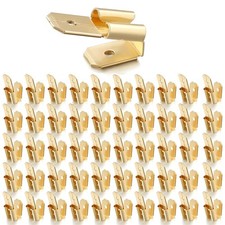 50pcs/Set Piggyback Spade Connectors 3 Way Adapter Dual Male to Single Female