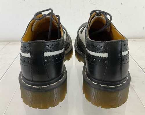 Dr. Martens Bex Black White Leather Lace-Up Brogue Shoes 5 - Picture 3 of 7