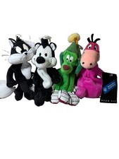Vintage Warner Bros Studio Store Bean Bag Plush Lot Looney Tunes Flintstones 5pc