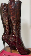 Giuseppe Zanotti Patent Leather Knee High Boot Size EU38.5/US 8.5 Excellent Cond