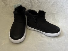 Cat  Jack Boots Indiana Toddler Girls Sz 8 Quilted Winter Snow Faux Fur Black