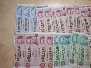 1000 Mark DDR Banknoten Geldscheine Ostmark Bündel Mit Banderole