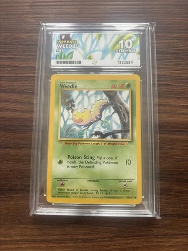 Weedle 69/102 ACE Base Pokemon ACE 10 Gem Mint