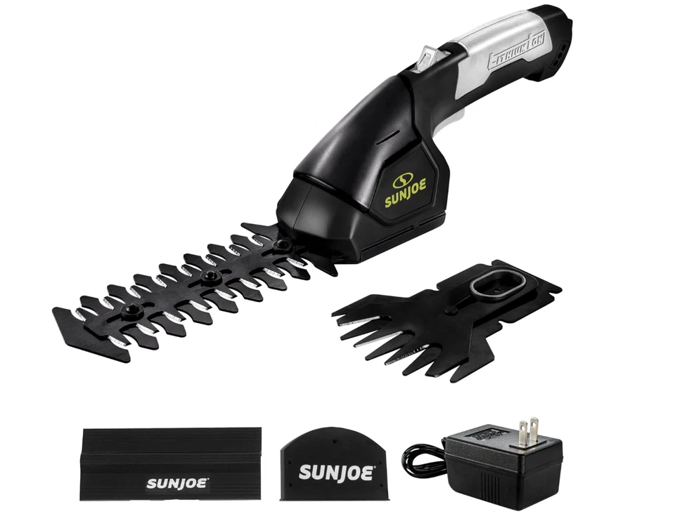 Sun Joe HJ604C Cordless Grass Shear/Shrubber Handheld Trimmer 7.2V (Refurbished)
