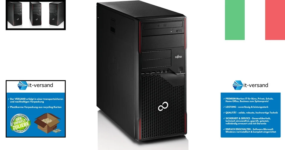 Fujitsu Esprimo P910 E90+ 0 Watt Intel Quad Core i7 240 GB SSD NEU Hard Disk ... - Immagine 2 di 4