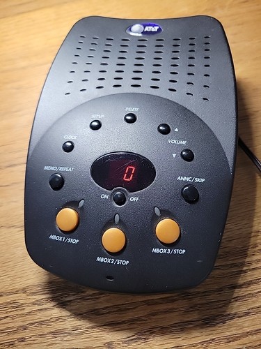 AT&T 1726 Digital Answering Machine With 3 Mailboxes