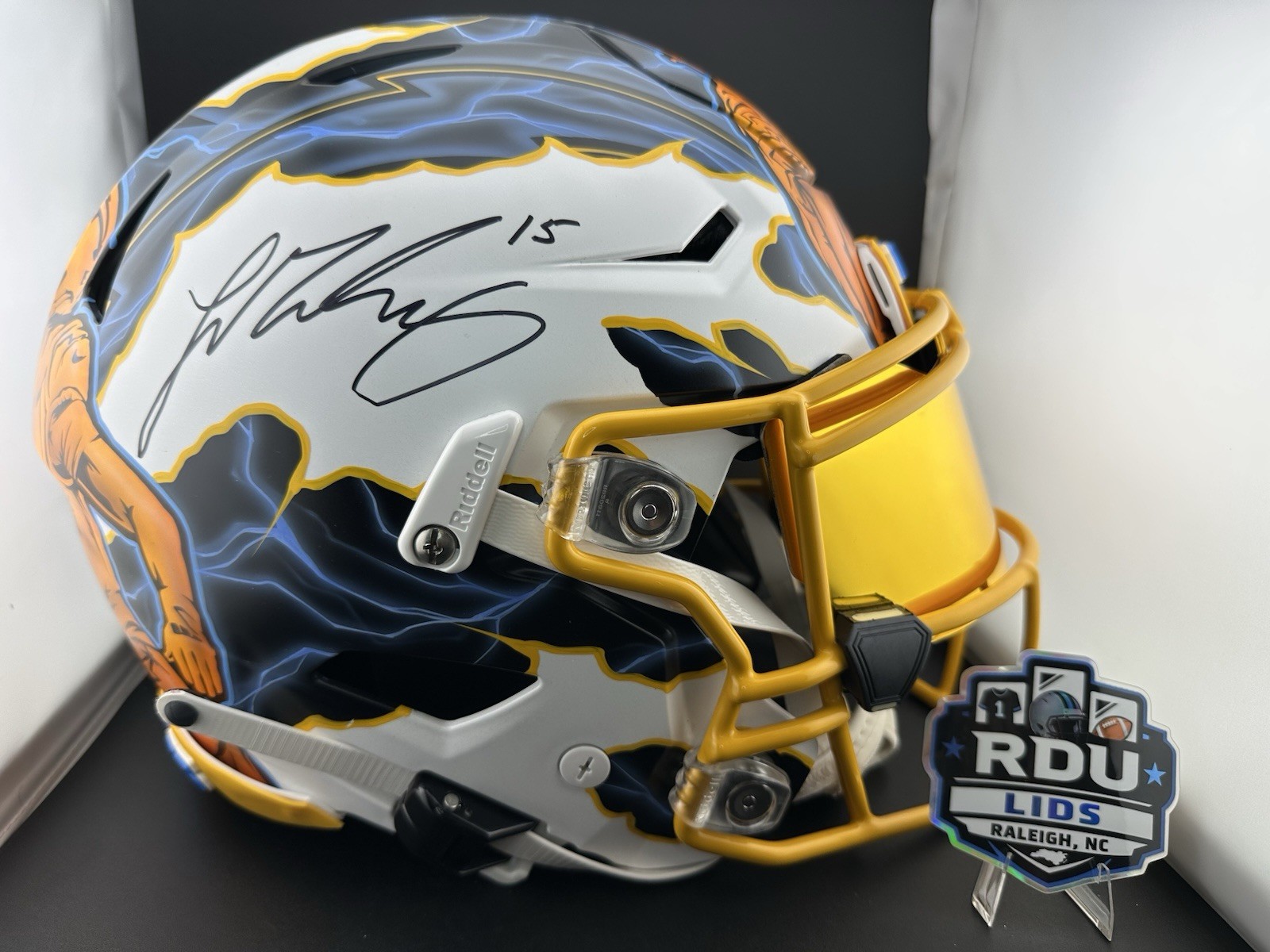 Ladd McConkey Autographed Signed Los Angeles Chargers Chargers NUBS Custom Painted Speedflex Authentic Helmet 