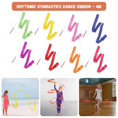 Gymnastik Tanzband Stab 4m Streamer Schlagstock Stock Tanzen Rhythmiktraining