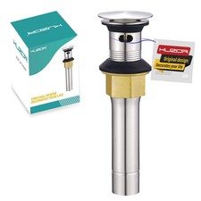 Brushed Nickel Pop Up Bathroom Sink Drain with Overflow, 1 Pack