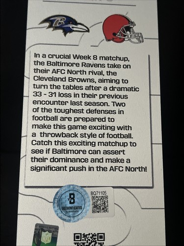 Baltimore Ravens Derrick Henry #22 Autographed Signed Commemorative Ticket COA - Picture 4 of 4