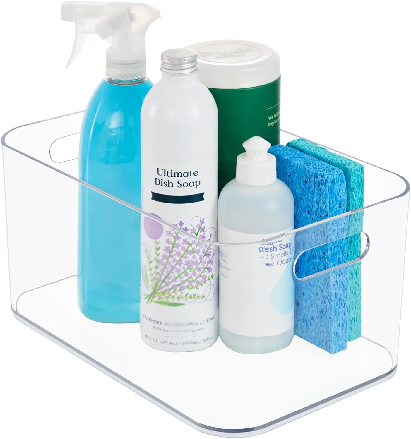 Bliss XL Clear Plastic Storage Bin for Pantry & Home Organization