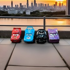 Vintage Disney Pixar Cars Mini Die-Cast Mini Racers Lot of 4 Rare