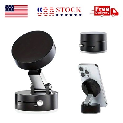 360 Vacuum Strong Magnetic Phone Holder Suction Cup Car Stand Foldable Car Mount