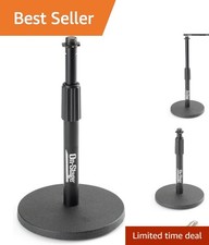 Compact  Sturdy Adjustable Desktop Mic Stand - Ideal for Podcasts  Vocals