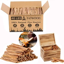 Fatwood Fire Starter Sticks 100% Natural Kindling Wood Fire Starters for Stoves