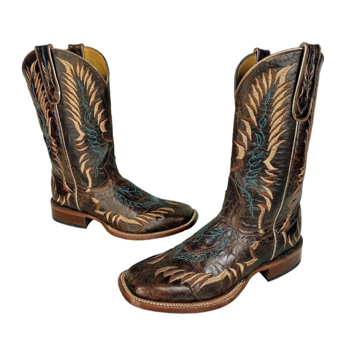 Cinch Brown and Black Leather Boots Size 8D cfm528-cinch-boots-black-  main image 2