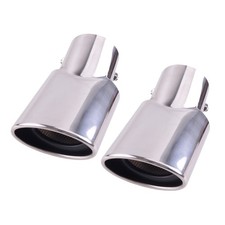 2pcs Chrome Stainless Steel Muffler Tip Exhaust Pipe Fit For Toyota Highlander