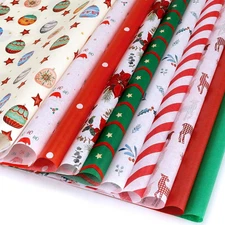 150 Sheets Christmas Tissue Paper for Gift Bags, Christmas Wrapping Paper Bulk A