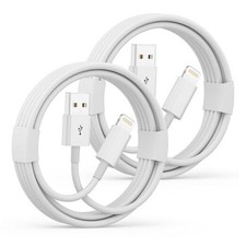 Car Carplay Cable, 2Pack USB A to Lightning Cable iPhone Charger Cord white