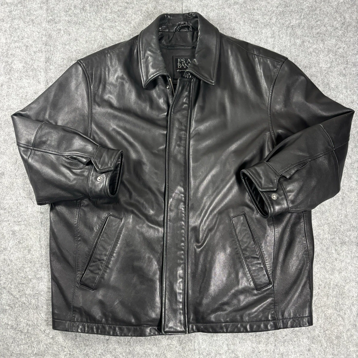Jos. A. Bank Leather Outer Shell Black Coats, Jackets & Vests for