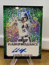 2019 Leaf Flash Baseball Flash Of Brilliance Green Auto Andrew Vaughn 6/15
