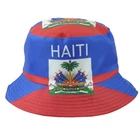 Haiti Country Sun Beach Fishing Bucket Hat Adults Unisex Red Blue Sports