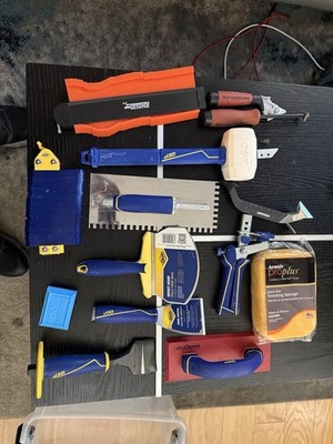 LOT OF TILING TOOLS 16 Items Mostly New, Some Used 1 Time