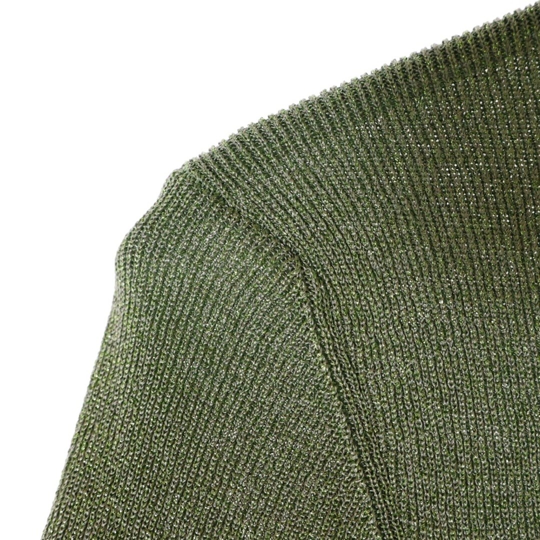 SAINT LAURENT PARIS TOP SQUALO ADERENTE MANICA LUNGA VERDE 670073 Y75GK Us