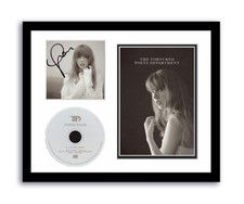 Taylor Swift Signed 11x14 Custom Framed CD Photo Tortured Poets Department ACOA Taylor Swift Signed 11x14 Custom Framed CD Photo Tortured Poets Department ACOA