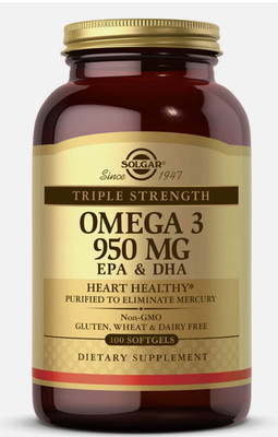 Solgar Triple Strength Omega-3 950 mg 100 Softgels