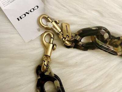 Coach Short Chain Strap With Recycled Resin CA836 Brass / Multi