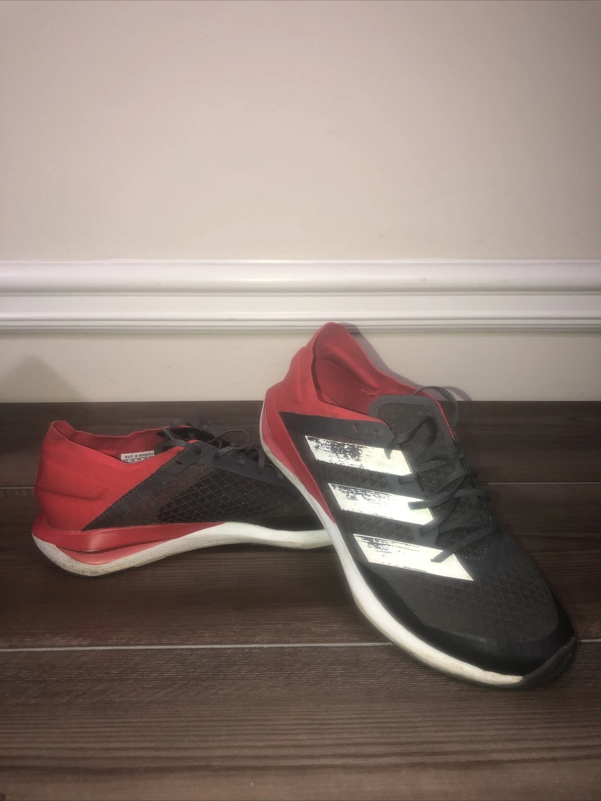 Ballerine da corsa Adidas FAITO grigie e rosse da uomo taglia 5 ��