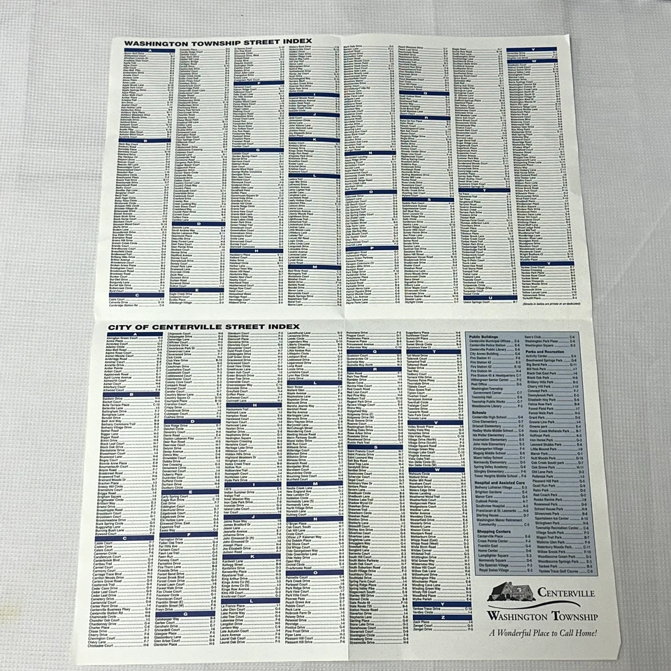 Mapa a color vintage 2003 del municipio de Washington del condado de Montgomery, Ohio - Mapa OH Foto 4 de 4