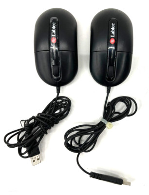 LABTEC 810-000816 CORDED OPTICAL MOUSE DC 5V 70MA LOT OF 2