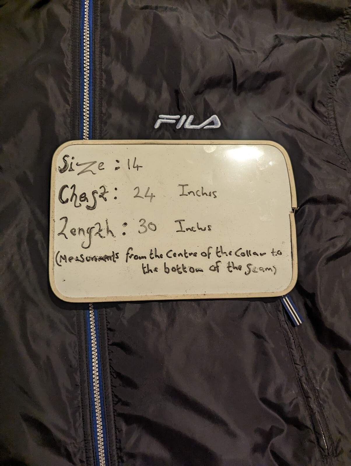 FILA GIACCA SPORTIVA REVERSIBILE retrò pile nero cappotto softshell donna taglia 14