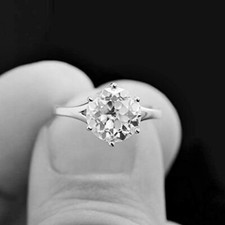 3Ct White Round Stone Solitaire Engagement Wedding Ring In 925 Sterling Silver