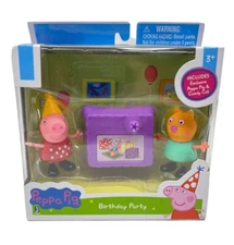 Peppa Pig And Candy Cat Birthday Party Set 2 Action Figures New In Box NIB Toy
