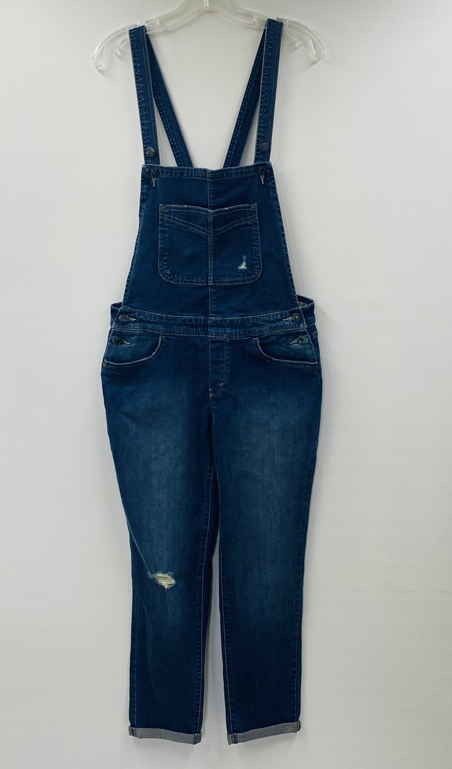 Levis Womens Bib Overalls Blue Denim Pants Utility Cr… Gem