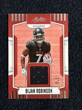 2023 Panini Absolute - Absolute Rookie Materials #ARM-1 Bijan Robinson (MEM, RC)