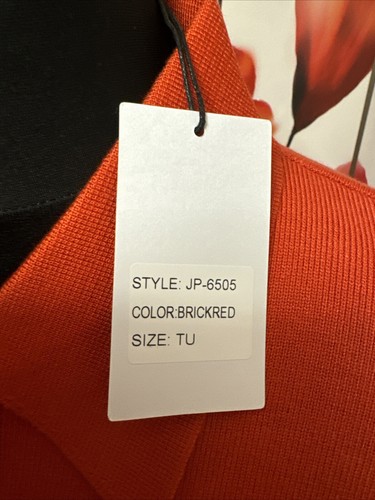 j s millenium Cardigan Brick Red One Size 8-16 - Picture 5 of 10