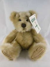 First  Main Teddy Bear Minky Plush 7" sitting sz Latte color cordoroy feet MWT