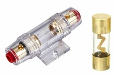 IMC Audio In-Line 4/8 Gauge AGU Fuse Holder w/ (1) 100 Amp Fuse for Car Audio