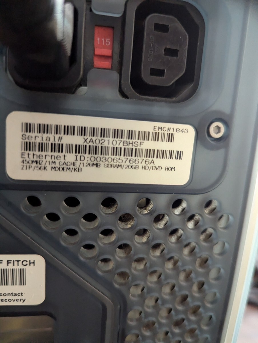 朝美品　power Mac Ｇ 4 QSqt 933 Used Power Mac G4 version 10.3.9 1 GB SDRAM Dual 500 MHz 20 GB