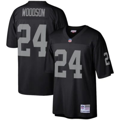 CHARLES WOODSON 98 Oakland Raiders MITCHELL NESS Throwback LEGACY Jersey  S-3XL